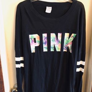 2 pink shirts, one is T-shirt one is a sweatshirt